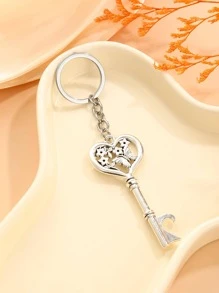 Street 1Pc Bướm Mở Nắp Chai Móc Khóa Móc Khóa Cho Chìa Khóa Túi Chìa Khóa Xe Phụ Kiện Móc Khóa Trang Sức Quà Tặng Ngày Lễ Tình Nhân Valentine - Màu Bạc Cổ - Xem 3