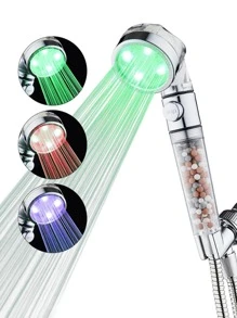 1pc Color Dimming Shower Head, Modern Minimalist Filtrate Handheld Shower Sprinkler For Home Bathroom Bathroom Accessories Bathroom Tools - Multicolor - View 6