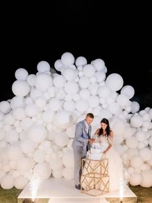 20 piezas Decoración de boda globo - Blanco - Ver 1