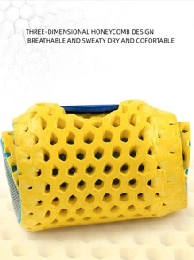 1對蜂巢提花透氣u型高跟墊eva鞋墊,吸汗、除臭、高彈性、柔軟、耐壓 - 淺灰色 - 查看 6