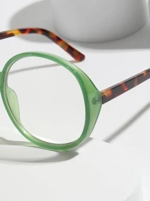 1pc Round Plano Glasses - Multicolor - View 3