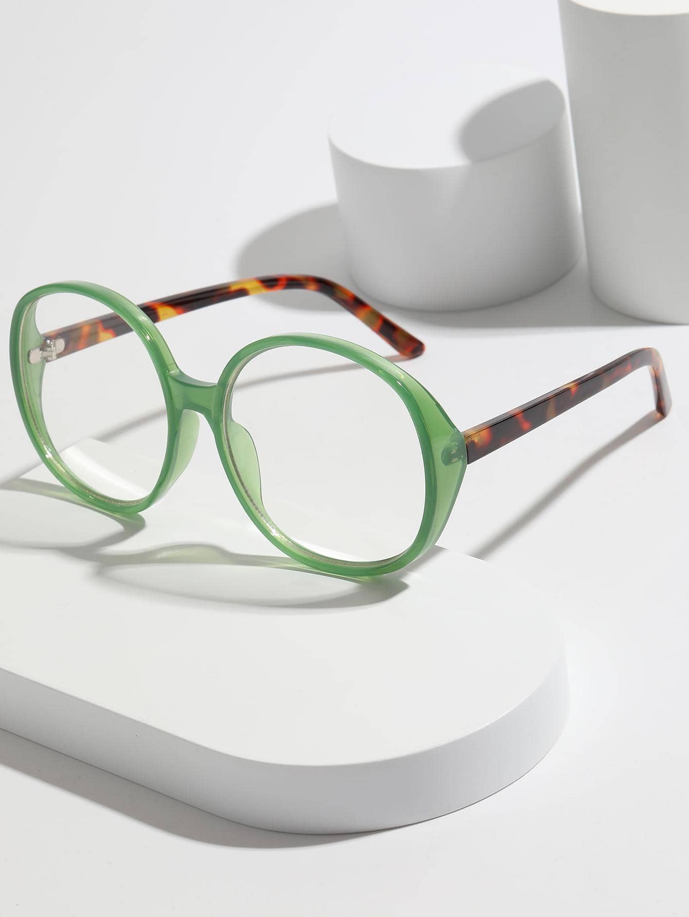 1pc Round Plano Glasses - Multicolor - View 1