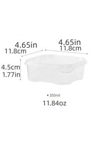 2pcs Clear Food Storage Box - Clear - View 2