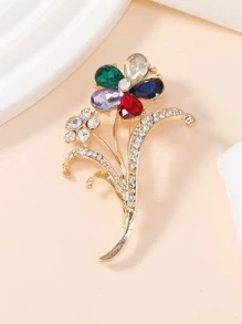 1 cái Quyến Rũ Hợp Kim Kẽm Rhinestone Thiết Kế Hoa Brooch Cho Phụ Nữ Để Trang Trí Hàng Ngày - Nhiều màu - Xem 2