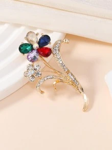 1 cái Quyến Rũ Hợp Kim Kẽm Rhinestone Thiết Kế Hoa Brooch Cho Phụ Nữ Để Trang Trí Hàng Ngày - Nhiều màu - Xem 5