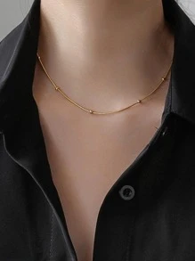 Vòng cổ trang trí hạt - Vàng - Xem 1