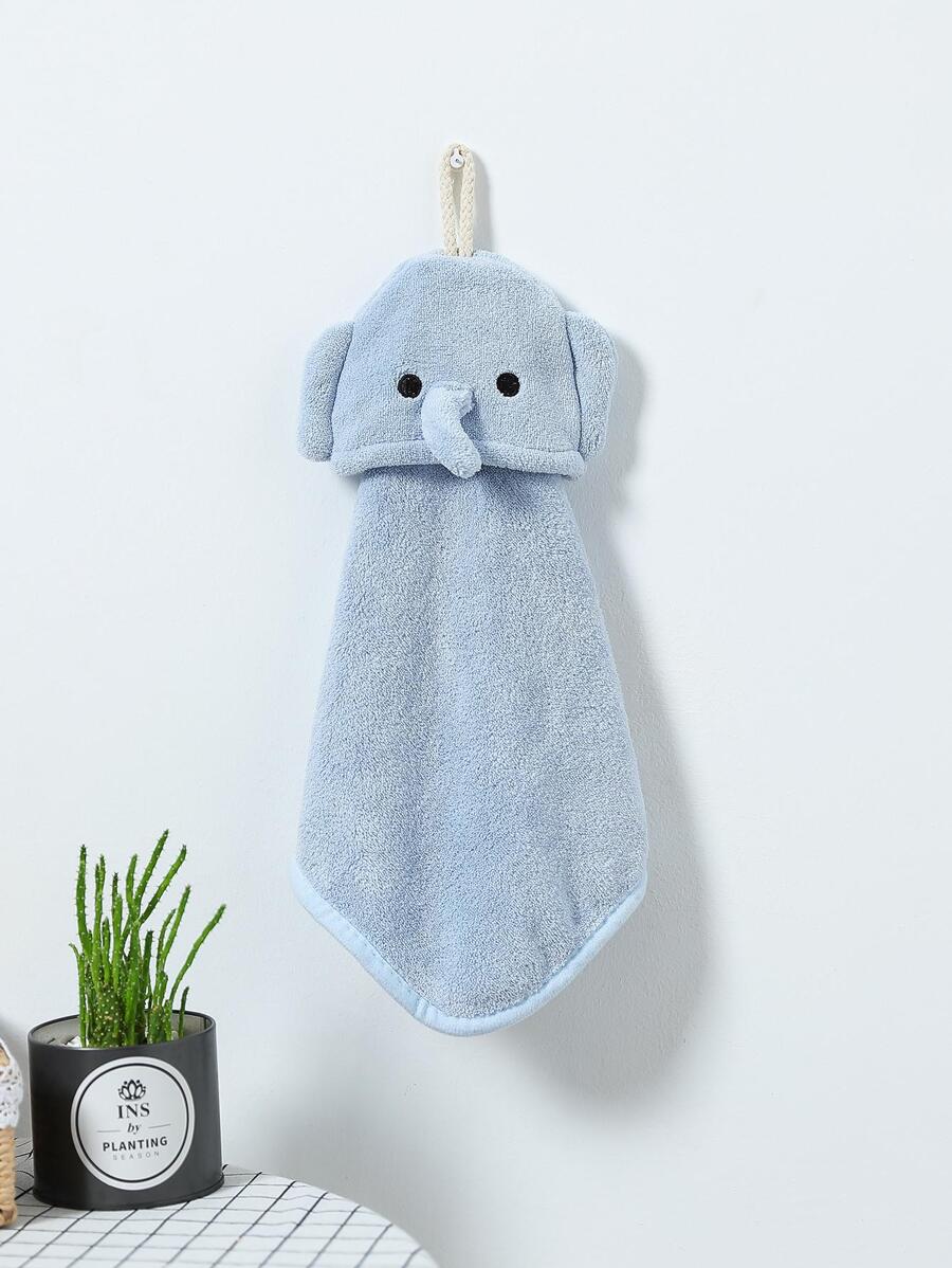 Khăn tay thiết kế hình con voi hoạt hình - Màu xanh nhạt - Xem 1