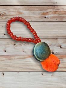 Deer Eye Keychain - Red - View 1