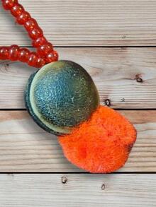 Deer Eye Keychain - Red - View 2