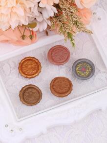 1pc Flower Design Wax Seal Stamp - Gold - View 4