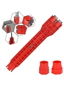 1pc 8 In 1 Plastic Electric Drill, Daily Red Power Tool For Home - Red - View 1