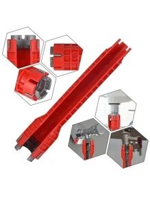 1pc 8 In 1 Plastic Electric Drill, Daily Red Power Tool For Home - Red - View 2