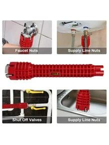 1pc 8 In 1 Plastic Electric Drill, Daily Red Power Tool For Home - Red - View 7