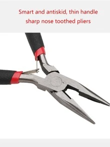 1pc Multifunctional Black Diagonal Needle Nose Pliers For DIY Jewelry Making - Black - View 2