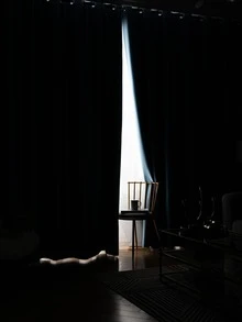 1入組人造珍珠裝飾窗簾擋板 - 藍色 - 查看 5