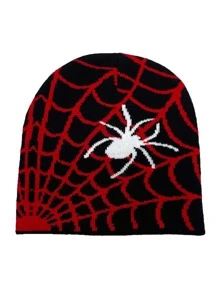 1只蜘蛛俠刺繡針織帽 - 黑色 - 查看 1
