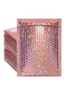 10入組金屬自粘氣泡郵寄袋簡約多用途包裝袋 - 玫瑰紅 - 查看 1