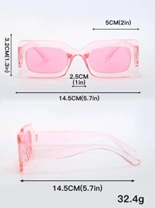 3 件装矩形男女通用时尚眼镜，时尚沙滩时尚眼镜，适合度假、旅行、夏季配饰、运动风格、驾驶、节日、海滩、音乐节、郊游、家庭旅行、优雅装扮、街头风格配饰、度假氛围、运动、派对、户外活动、街头风格、钓鱼、假日、休假 - 彩色 - 查看 4