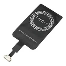 Adaptador Receptor Carga Inalámbrica Tipo C Qi - Negro - Ver 1