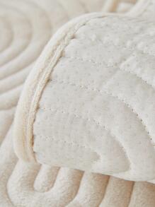 1件秋冬沙发靠垫套,现代简约防滑沙发毯,四季皆宜,可机洗,柔软防尘,适用于卧室、办公室、客厅L型沙发及1/2/3/4人沙发,米白色 - 白色 - 查看 9