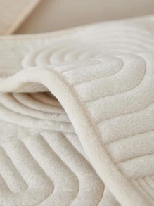 1件秋冬沙发靠垫套,现代简约防滑沙发毯,四季皆宜,可机洗,柔软防尘,适用于卧室、办公室、客厅L型沙发及1/2/3/4人沙发,米白色 - 白色 - 查看 7