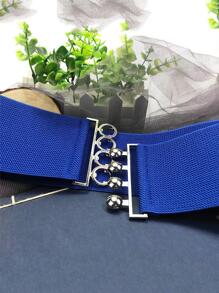 Cinturón ancho minimalista para verano, escuela, otoño, Halloween - Azul - Ver 2