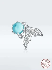 1 Máy Tính Tinh Tế Đá Đuôi Cá Bạc Tự Làm Mặt Dây Chuyền Cho Tự Làm Vòng Tay Trang Sức Làm - Bạc - Xem 1