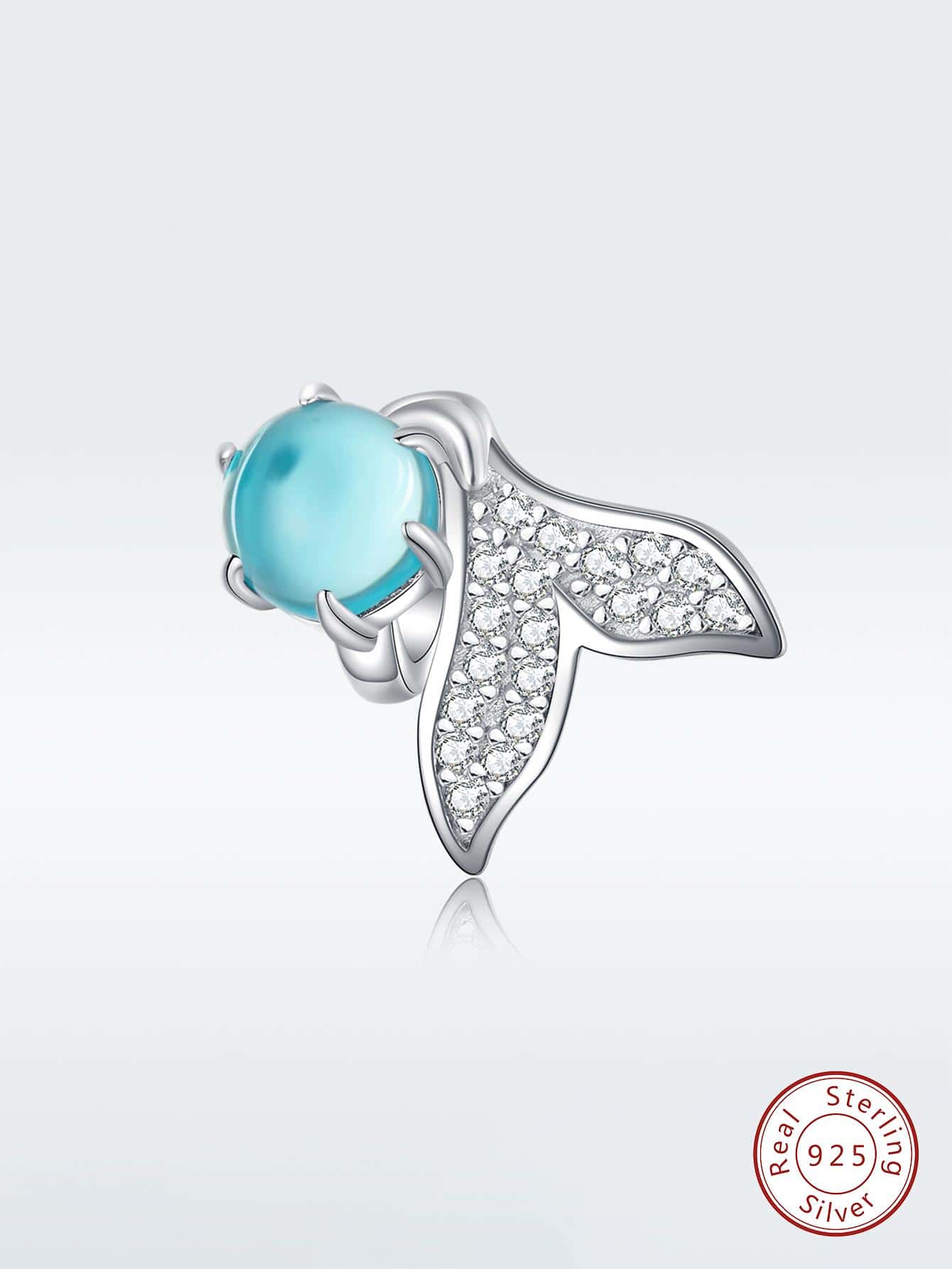 1 Máy Tính Tinh Tế Đá Đuôi Cá Bạc Tự Làm Mặt Dây Chuyền Cho Tự Làm Vòng Tay Trang Sức Làm - Bạc - Xem 1