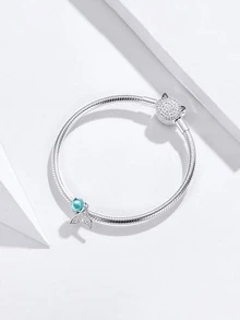 1 Máy Tính Tinh Tế Đá Đuôi Cá Bạc Tự Làm Mặt Dây Chuyền Cho Tự Làm Vòng Tay Trang Sức Làm - Bạc - Xem 2