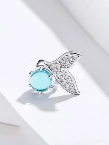 1 Máy Tính Tinh Tế Đá Đuôi Cá Bạc Tự Làm Mặt Dây Chuyền Cho Tự Làm Vòng Tay Trang Sức Làm - Bạc - Xem 4