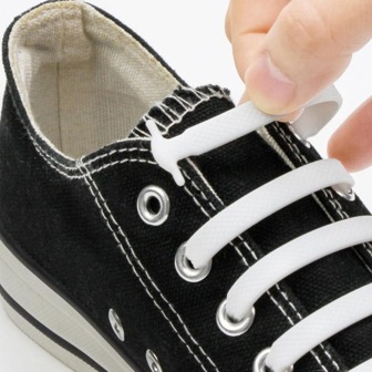 16pcs No Tie Shoelaces, White Silicone Creative Accessories For Skate Shoes