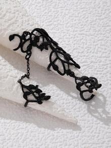 imoli Vòng găng trang trí lá - màu đen - Xem 3