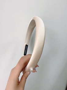 1 件女士纯色休闲头带，适合日常生活发带发箍