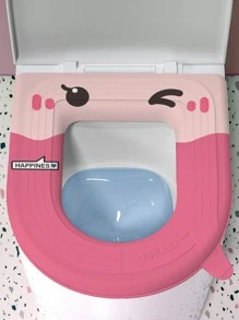 Toilet Mat Seat Cushion Eva Waterproof Silicone Mat Large Ins Style Universal Rental Room Wash-free Toilet Seat Mat For All Seasons