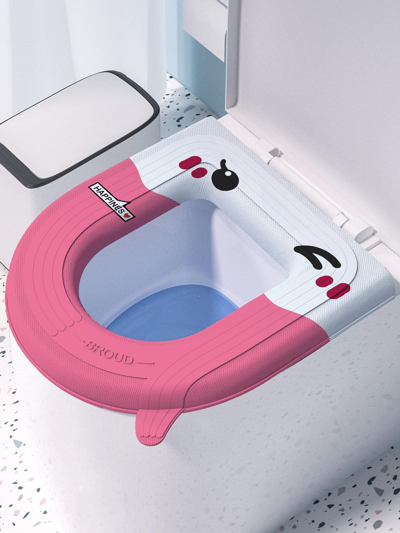 Toilet Mat Seat Cushion Eva Waterproof Silicone Mat Large Ins Style Universal Rental Room Wash-free Toilet Seat Mat For All Seasons
