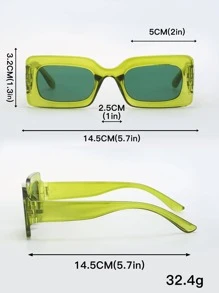 3pcs Unisex Rectangular Fashion Glasses, Suitable For Beach, Travel, Summer Accessories, Sports Style, Driving, Festivals, Outings, Family Trips, Elegant Attire, Street Fashion Accessories, Vacation Vibes, Sports, Parties, Outdoor Activities, Fishing, Holidays, Getaways - Multicolor - View 4