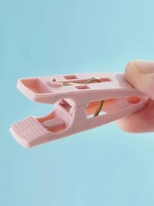 30 cái Móc treo quần áo đa năng & 1 cái giỏ - Hồng - Xem 2