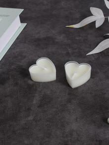 9pcs Heart Shaped Scented Candle - White - View 2