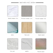 1pc Clear Wall Mounted Bathroom Storage Rack - Clear - View 7