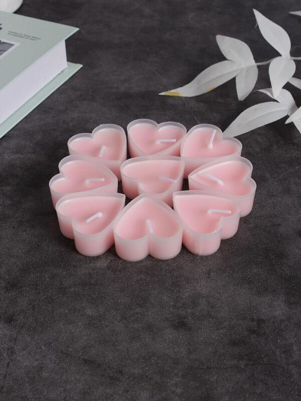 9pcs Heart Shaped Scented Candle SHEIN USA