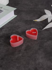 Nến thơm thiết kế hình trái tim 9 chiếc - Đỏ - Xem 2