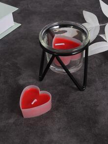 Nến thơm thiết kế hình trái tim 9 chiếc - Đỏ - Xem 5