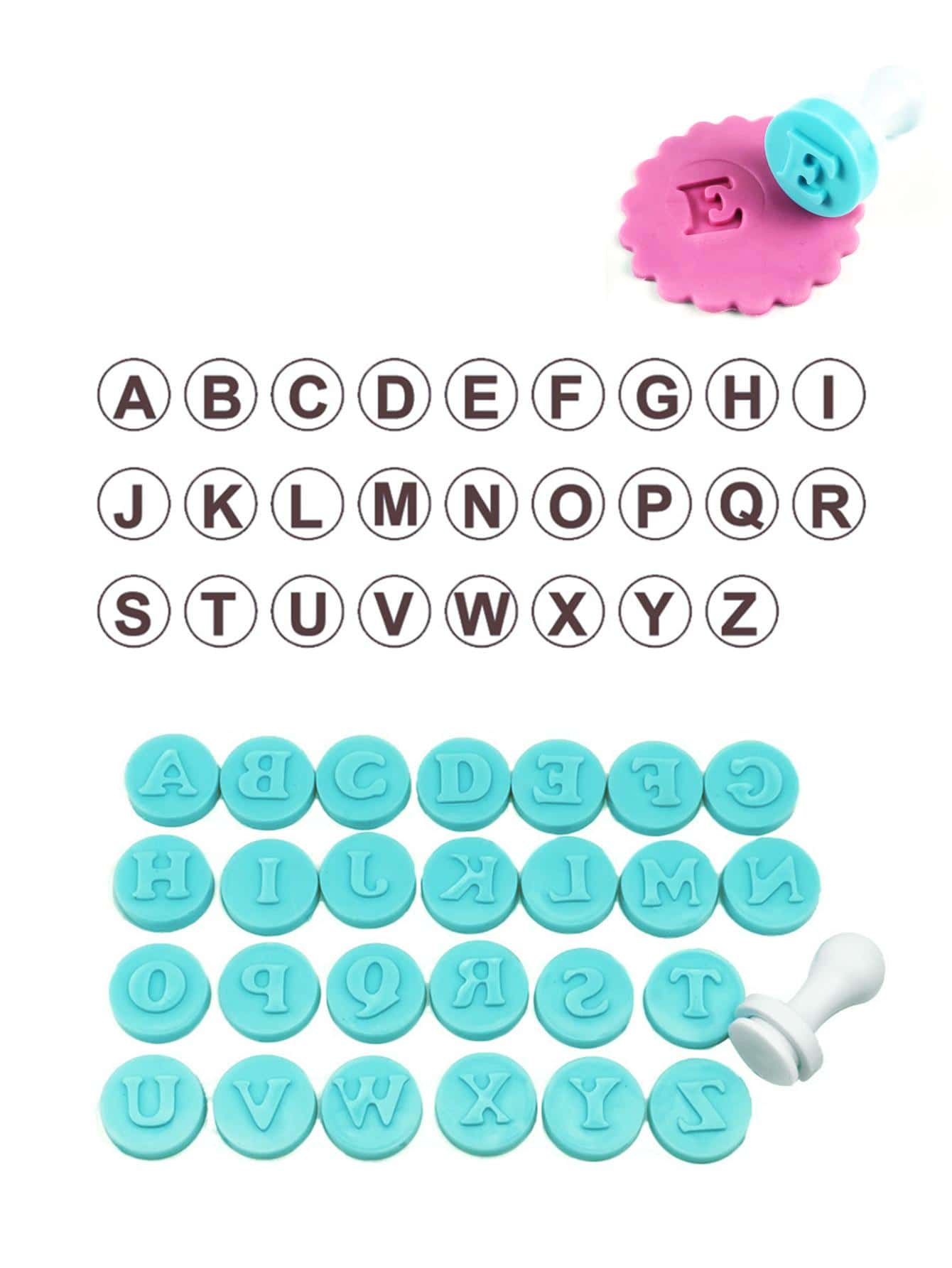 1套數字圖案餅乾模具 - 彩色 - 查看 1