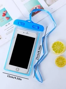 藍色防水手機殼，休閒防水手機袋手機 PVC 包適合度假海灘遊輪必需品運動包運動包 - 淺藍色 - 查看 5