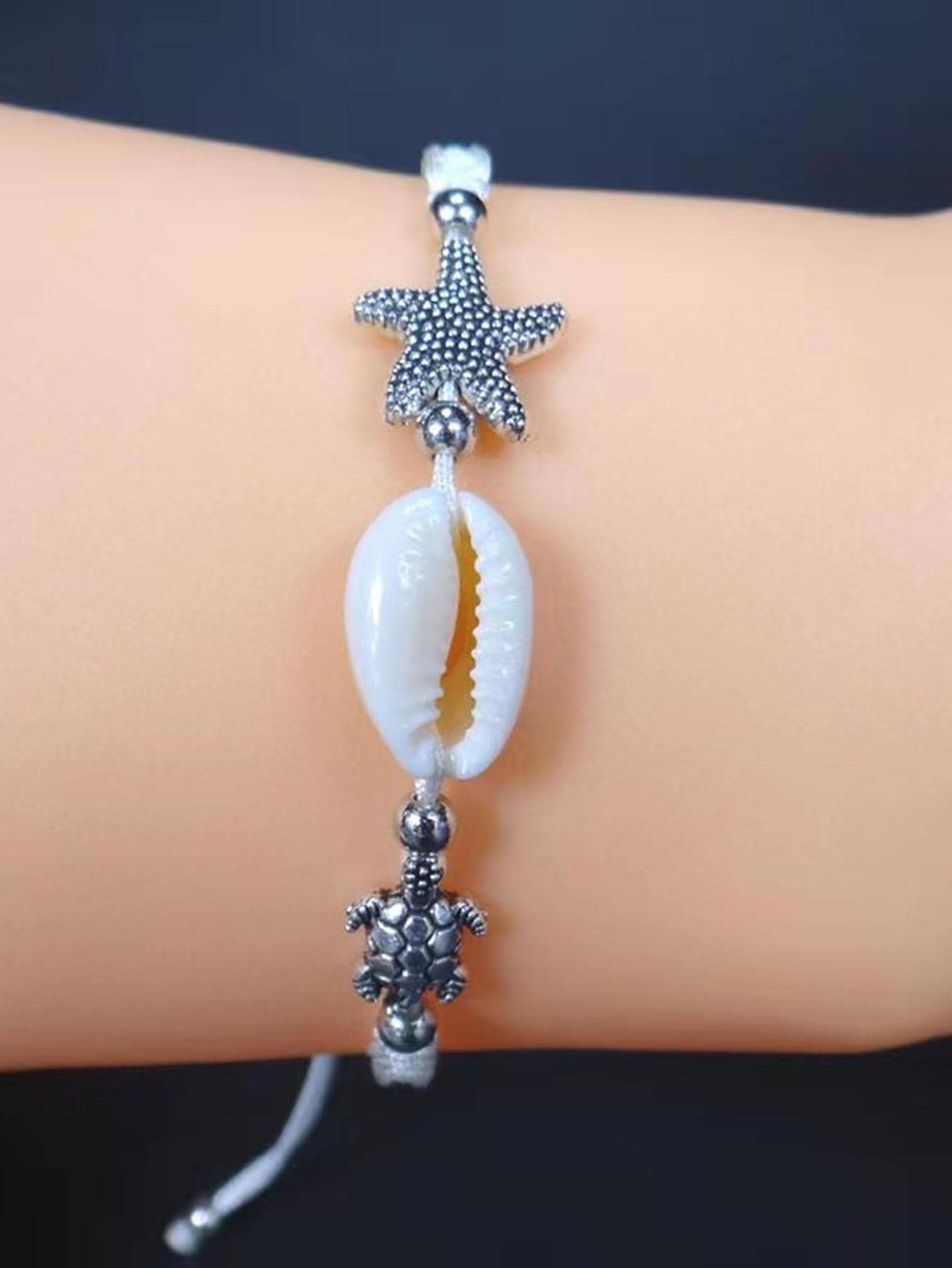 Bohemian Shell Starfish Decor String Bracelet For Women For Daily Life
