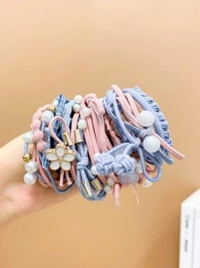 20个混色简约发圈，休闲百搭 - 彩色 - 查看 3