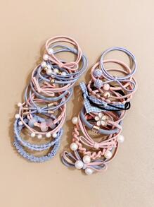 20个混色简约发圈，休闲百搭 - 彩色 - 查看 6