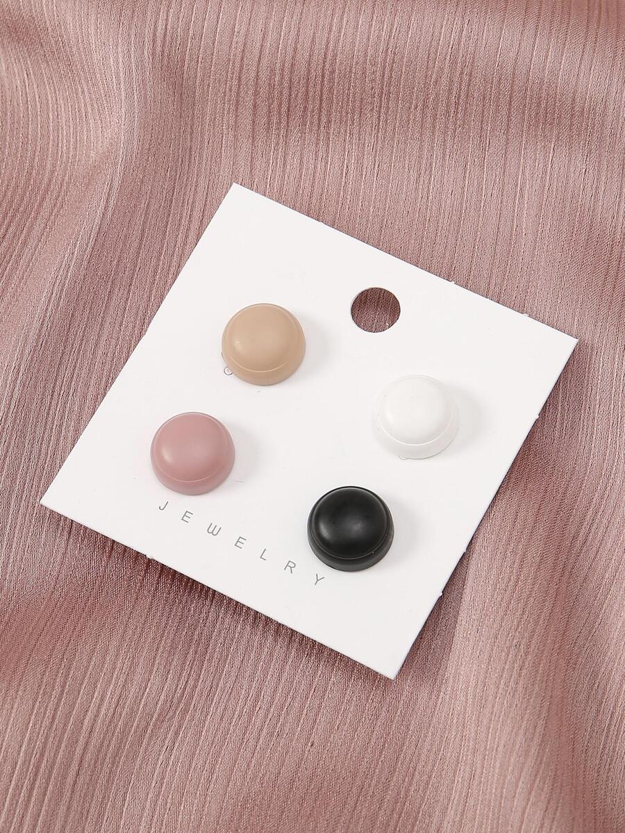 4pcs Women's Simple Magnetic Clasp Shawl Clip Hair Accessory Matte Magnetic Scarf Buckle, Dual-Use