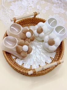 2pairs Baby Girls Flower Decor Cute Walking Socks For Daily Life - Multicolor - View 5