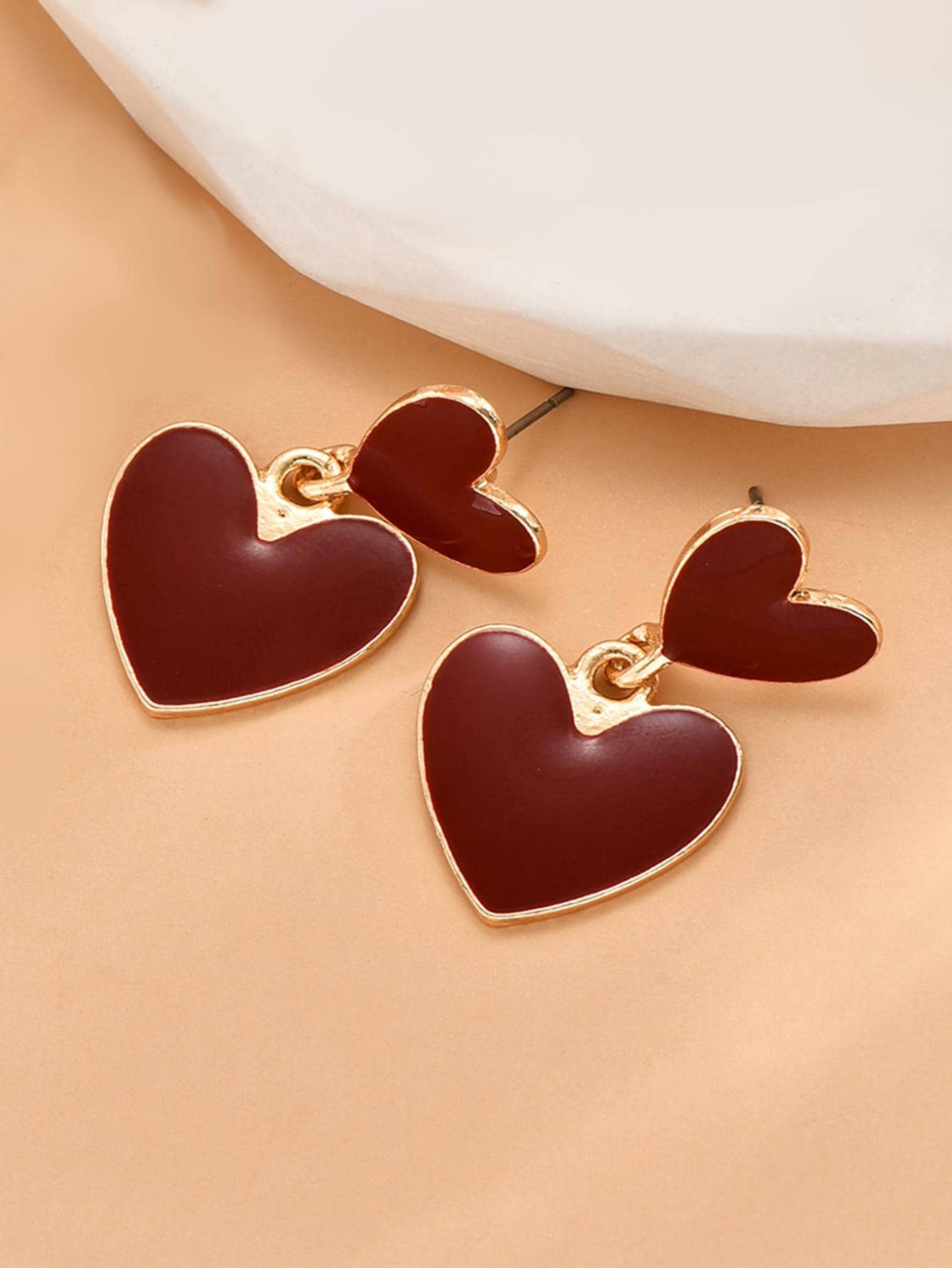 Heart Drop Earrings Valentines,Mom,Mother,Mother's Day,Gift